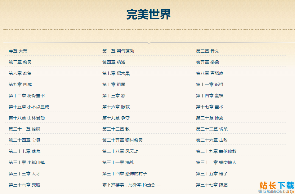 WordPress主题(单本小说网站)模板